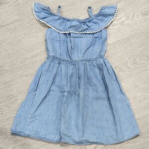 Sonoma Light Blue Kids Dress with Ruffle Trim